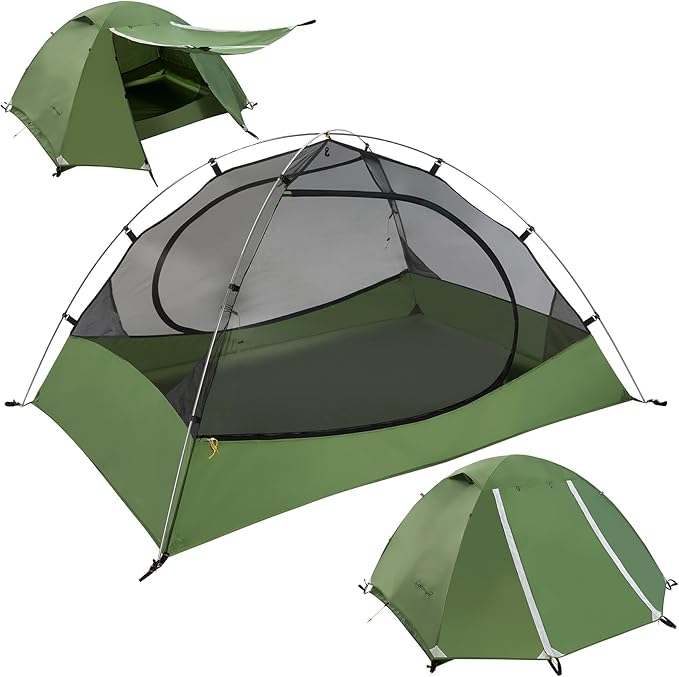 Clostnature Lightweight Backpacking Tent - 1/1.5/2/3/4/6 Person Ultralight Waterproof Camping Tent 3 Season Large Size Easy Setup Tent for Family Outdoor Hiking and Mountaineering