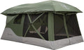 Gazelle Tents™ T4 Tandem Hub Tent Easy 90 Second Set-Up Waterproof UV Resistant Convertible Screen Room Removable Floor 4-8 Person Alpine Green 78 x 94 x 165 GT450GR