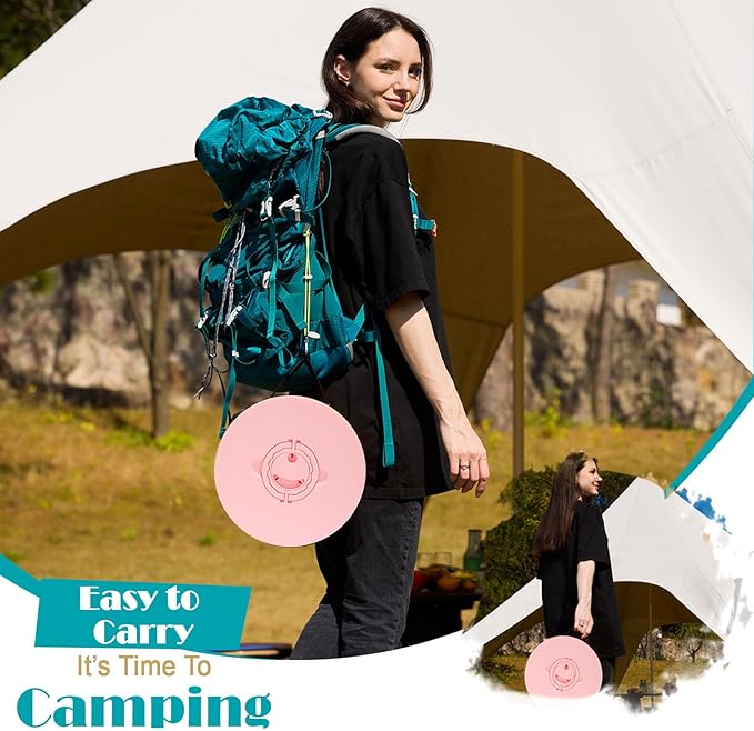 Upgraded Collapsible Stool with Cushion 1000 lbs Capacity &amp 19.7-in High Wider &amp Taller Heavy Duty Portable Telescoping Foldable Seat for Adults Camping Travel Music Festivals Outdoors
