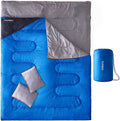 Tuphen Double Sleeping Bag Sleeping Bag with 2 Pillows Queen Size XL Bag for 2 People Cold Warm Weather- 3 Seasons Waterproof Adults for Camping Backpacking or Hiking