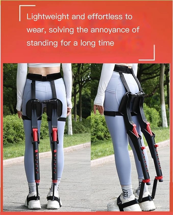 Adjustable Chairless Wearable Invisible Chair Portable Brace Support Chair Stool Portable Folding Stool for Outdoor Camping Fishing Hiking Standing Work