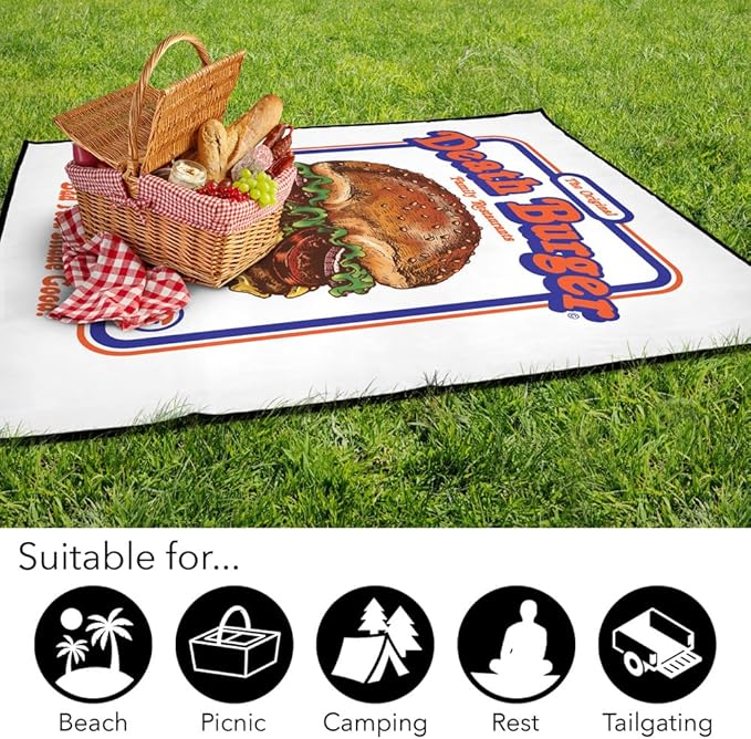 LOGOVISION Steven Rhodes Deathburger Outdoor Blanket for Picnic Beach Camping Park Tailgate 50x60