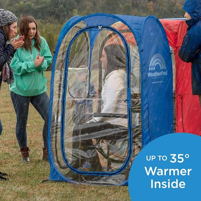 WeatherPod® The Original Shark Tank MyPod™ 1-2 Person Pop-Up Pod - Stay Warm Dry and Out of The Sun - Weather Pod for Sports Rain or Wind