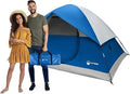 4 Person Camping Tent with Rainfly and Carrying Bag - Easy Pop Up Family Tents for Camping Essentials Beach Hiking Backpacking Mountaineering and Camp Travel