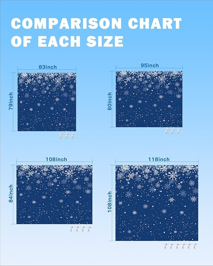 Beach Blanket Waterproof Sandproof Merry Christmas Winter Snowflakes Seamless Quick Drying Beach Mat with 4 Stakes White Snowflake Blue Back Lightweight Picnic Blanket for Travel Camping 118x108