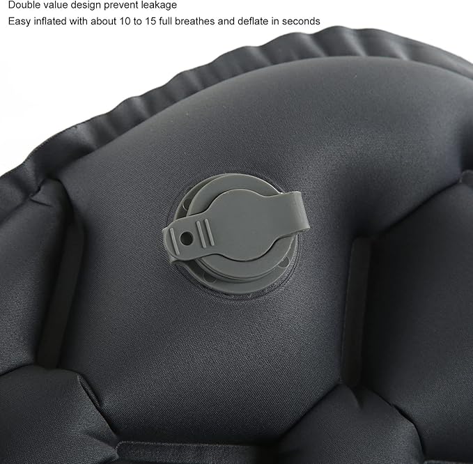 Camping Sleeping Pad Camping Mat with Pillow Inflatable Sleeping Mattress Built in Foot Pump Inflatable Mattress TPU Portable Bed for Backpacking