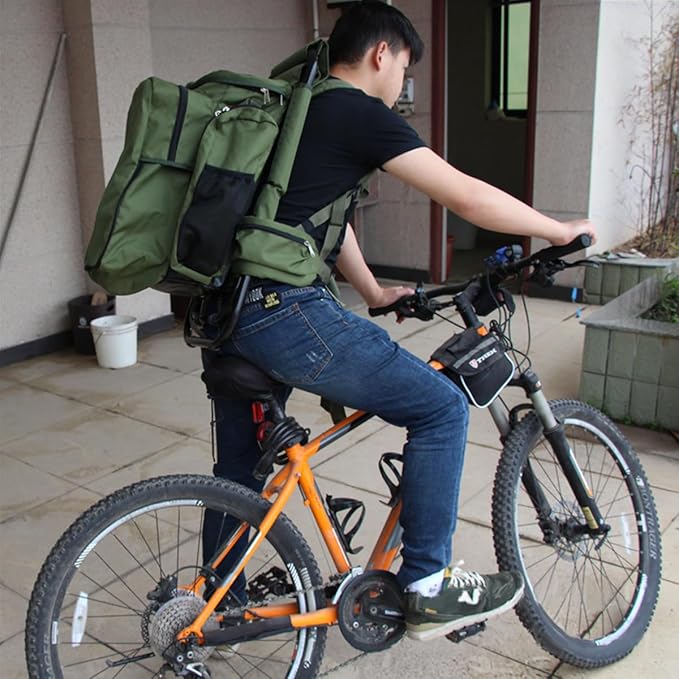 UNISTRENGH Folding Backpack Chair Outdoor Cycling Multifunctional Travel Backpack Stools for Beach Fishing Camping (Military Green)