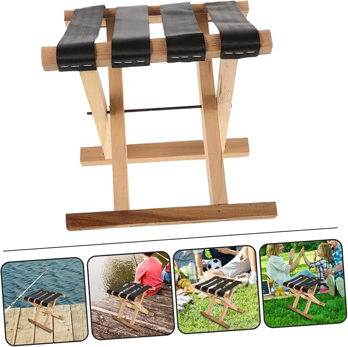 Cabilock Small Folding Stool Camping Stool Lightweight Sturdy Material Easy to Fold No Assembly Perfect for Outdoor Activities