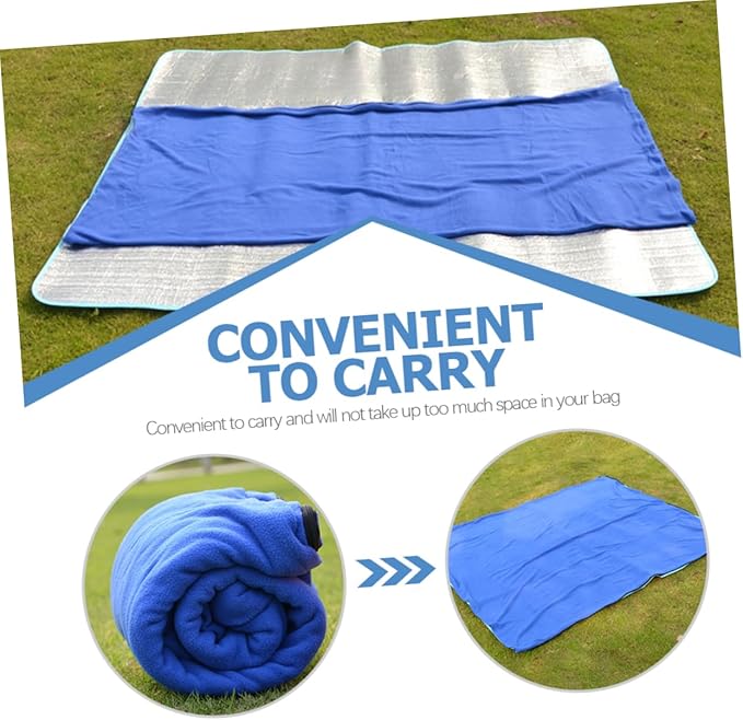 Double-Sided Fleece Sleeping Bag Ultra-Lightweight Outdoor Camping Blanket for Adults Washable Travel Mat for Picnics and Naptime