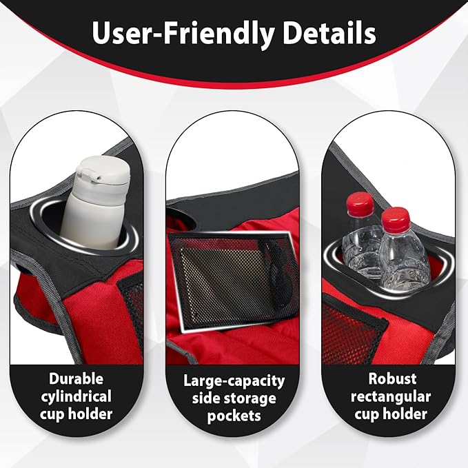 Oversized Camping Chair Portable Folding Camping Chairs with Side Pocket Cup Holder and Carry Bag Heavy Duty Outdoor Camping Chairs for Adults Fishing Sports Trip up to 400lbs Style 5
