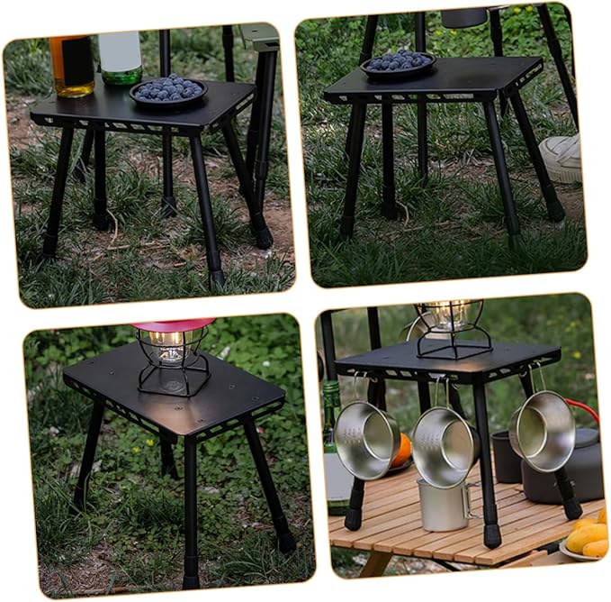 Yardwe Foldable Picnic Table Compact Camping Table Sturdy Grill Tables for Outside