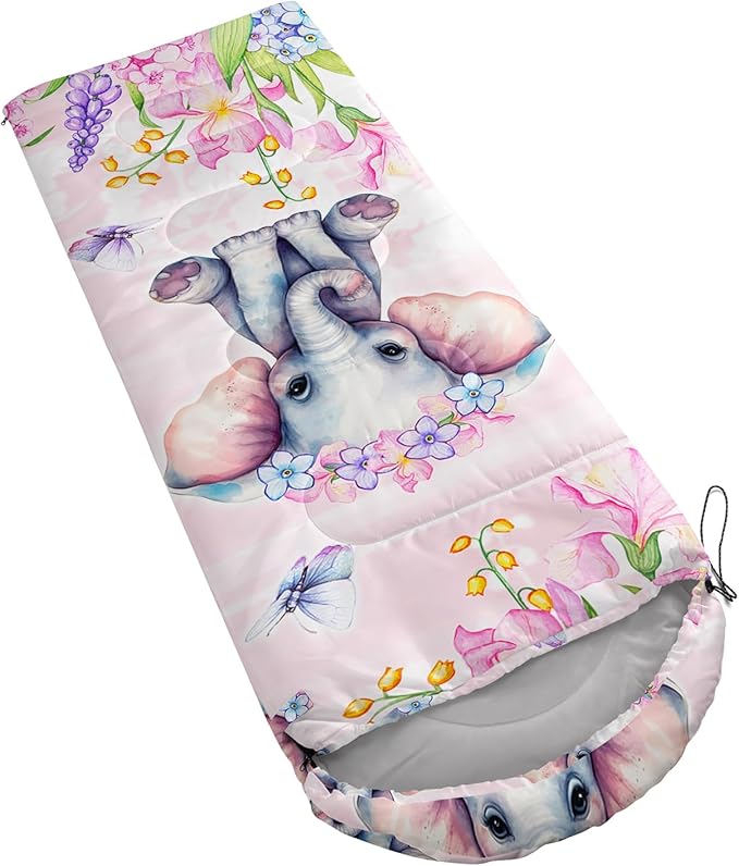 AILONEN Outer Space Astronaut Camping Sleeping BagsLightweight &amp Waterproof3 Season Warm &amp Cool WeatherCartoon Sleeping Bags for KidsBoys Girls TravellingOutdoors