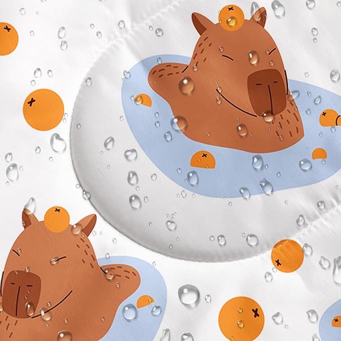Kawaii Capybara Sleeping BagRainbow Duck Floral Compact Waterproof Camping Bag for Kids Girls BoysCute Cartoon Capibara Warm Backpacking for Traveling Outdoor Hiking Camping Gear Equipment