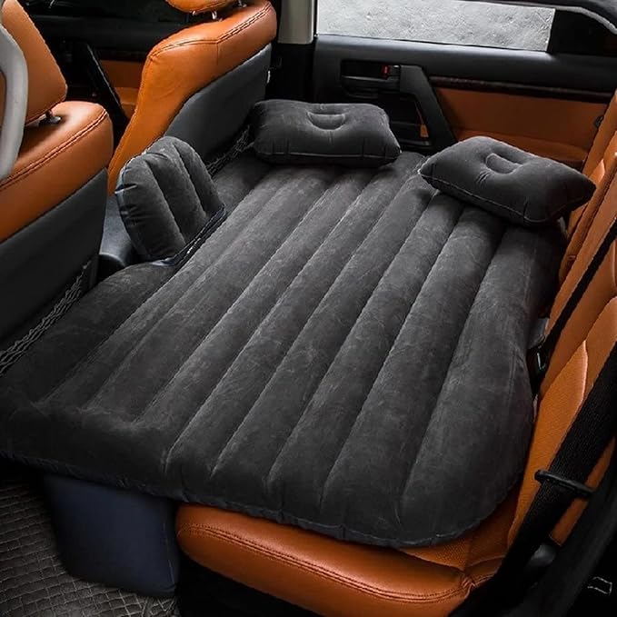 Camping Inflatable Mattress Multifunctional Car Inflatable Mattress Flocking PVC Pressure-Resistant Car Back Seat Sleeping Pad Outdoor Camping Sofa Bed