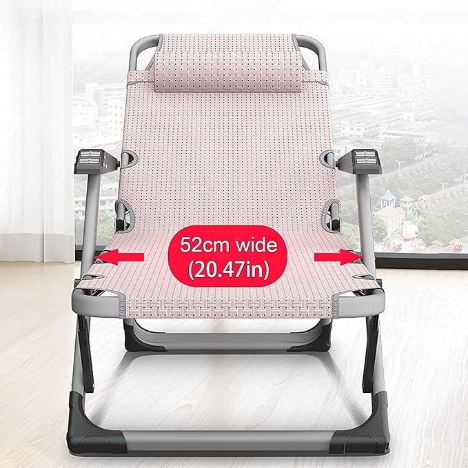 Lounge Outdoor Folding Chair with Adjustable Reclining Feature Lightweight Portable Deck Chair for Garden Office and Sun Lounging Comfortable Recliner for Relaxing Breaks