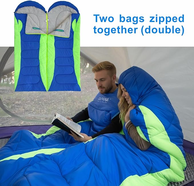 M300 Wearable Sleeping Bag with Arm Holes &amp Foot Openings - 3-in-1 All Season Lightweight Sleeping Bag for Adults Water-Resistant Backpacking &amp RV Camping Blanket