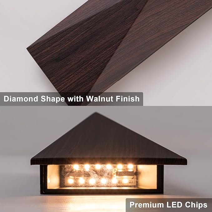 LED Outdoor Wall Sconce in Dark Walnut Finish Warm 3000K Light 15.75 Outdoor Waterproof Patio Wall Light Fixtures for Exterior House Front Door Garden Garage Porch