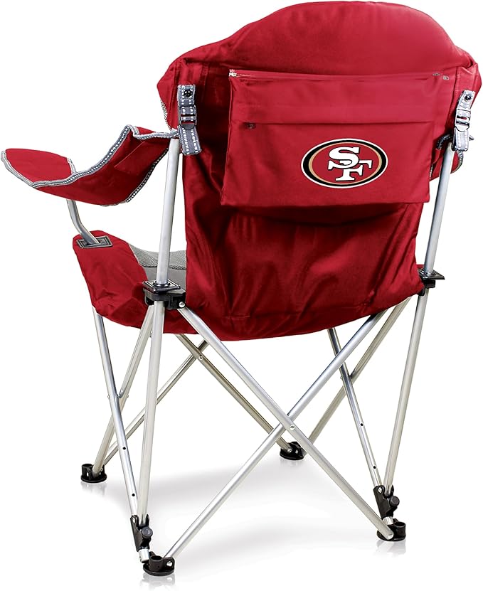 Picnic TIME NFL Unisex-Adult NFL Reclining Camp Chair Beach Chair for Adults Sports Chair with Carry Bag