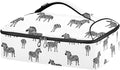 Casserole Carrier Zebra PatternInsulated Casserole Carrier for Hot or Cold Food Thermal Lunch Tote for Potluck Parties Picnic Beach Fits 9 x 13 Inches Baking Dish
