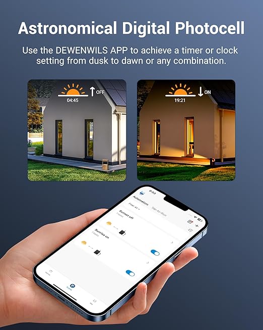 DEWENWILS 200W Smart Low Voltage Landscape Transformer Waterproof Schedule and Timer Compatible with Alexa and Google Home 120V AC to 12V AC for LED Landscape Lights Outdoor Lighting ETL Listed