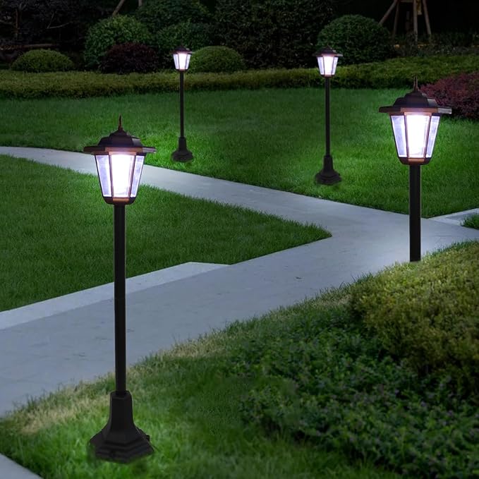 2 Pack 33 Solar Outdoor Floor LampsSolar Lamp Post Lights Waterproof Perfect for Festive Decoration in Gardens Lawn Patio Front/Back Door