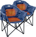 LILYPELLE Oversized Heated Camping Chair Patio Lounge Chairs with 3 Heat Levels Portable Folding Heated Chair Round Moon Saucer Folding Lawn Chair Outdoor Chair for Camping Lounge Patio