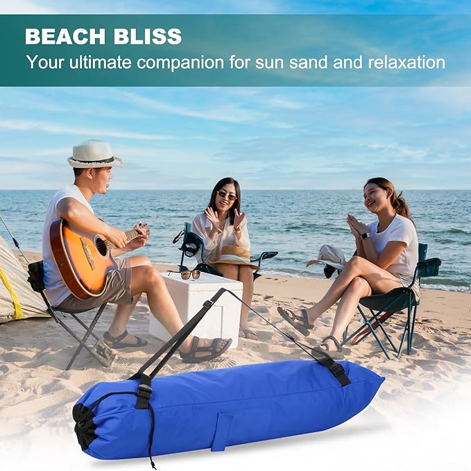 PATIKIL Foldable Camp Chair Replacement Bag Camping Chairs Folding Chair Carry Bag with Adjustable Shoulder Strap for Outdoor Camping Fishing Storage Blue