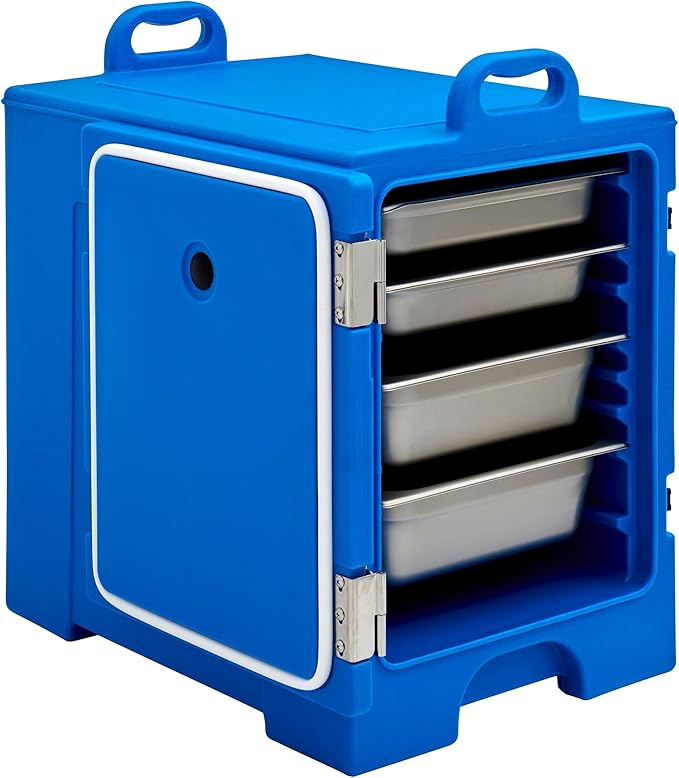 Insulated Food Pan Carrier Holds 5 Full-Size Food Pans 2-1/2 Deep Blue (29A-157)