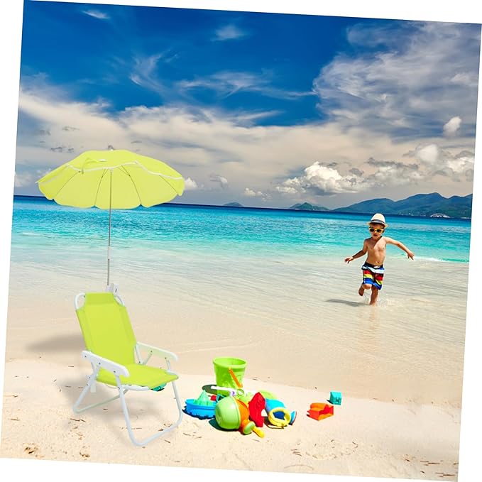 Multifunctional Kids Beach Chair Sun Block Canopy Light Compact Outdoor Seat