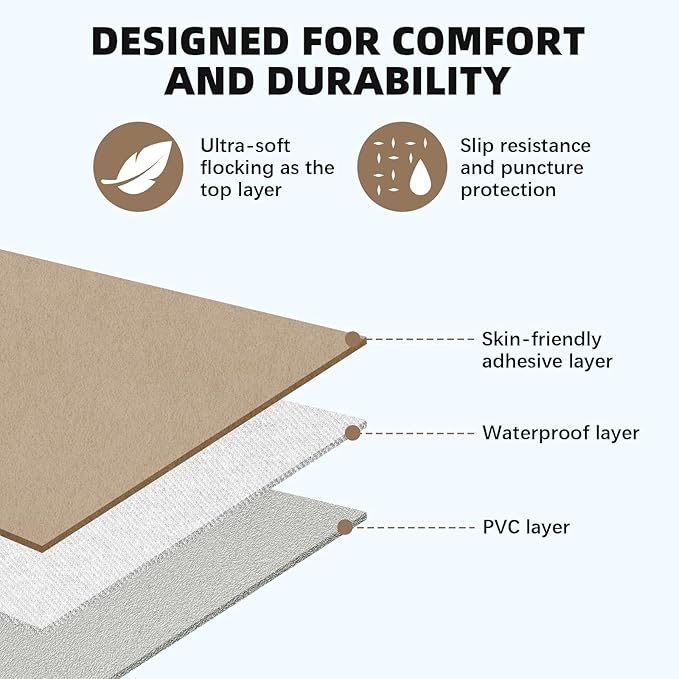 KMZ SUV Air Mattress Double Sided Thickened Flocking Car Bed – Portable Inflatable Mattress Pad for Camping &amp Travel with 2 Pillows &amp Electric Pump (Off-White and Coffee)