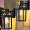 Yisuro Motion Sensor Outdoor Wall Lights Porch Light Outdoor 3 Lighting Modes Dusk to Dawn Exterior Light Fixture Waterproof Outside Lights for House Front Door Patio Garage 2 Pack (Black)