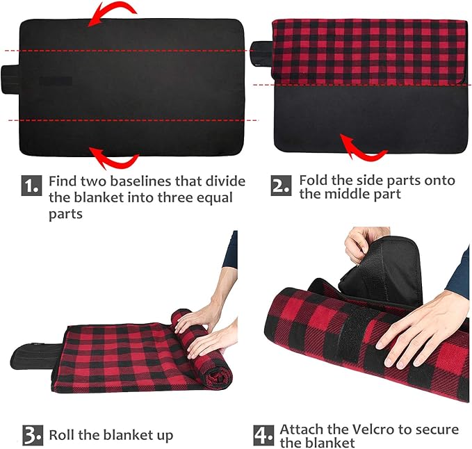 Tirrinia Large Waterproof Outdoor Blanket Soft Warm Windproof Stadium Blanket with Sherpa Fleece and Foldable for Outdoor Sport Baseball Football Beach Concerts Car