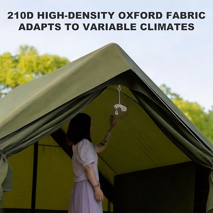 10‘ x 13’ Camping Tarp for 4/6/8 People 4 Season UV ProtectionPU 3000mm Waterproof Multi-Functional Ultralight Shelter Awning Sunshade Portable for Camping Hiking Backpacking Traveling.