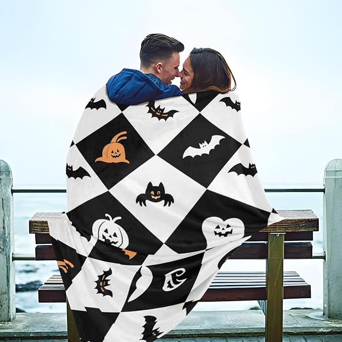 Throws For Couch Halloween White Skeleton Bed Throw Blanket 50 x 70 Inch