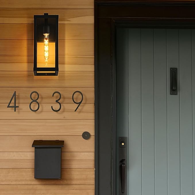 Black Outside Lights for House 15 H Outdoor Wall Sconce Waterproof Large Exterior Light Fixtures for Garage Doorway Porch Patio1 Pack