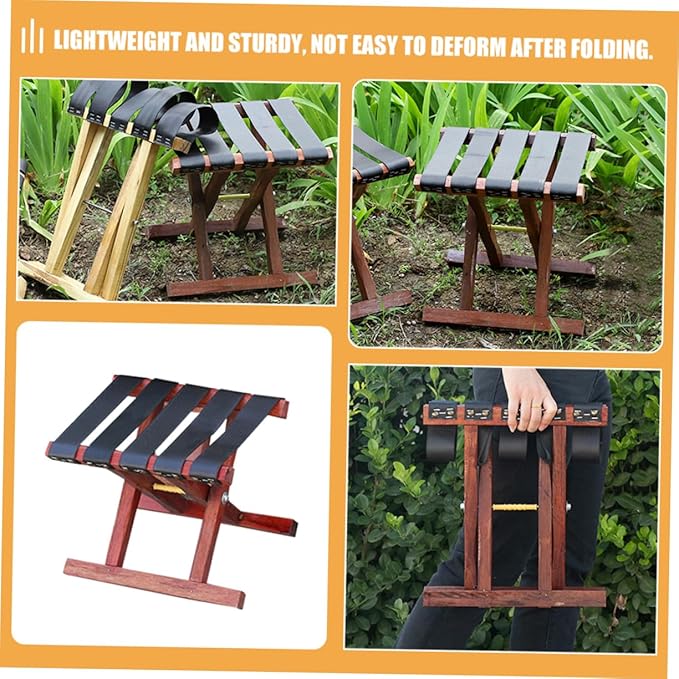 Totority Compact Folding Stool for Outdoor Use Portable and Multi-Functional Bench for Camping Fishing and Gardening Space-Saving Design No Assembly Required