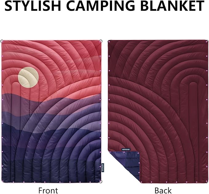 Camping BlanketLightweight Puffy Printed Camping Blanket Packable Outdoor Blanket for CampingTraveling Stadium Hiking Picnics