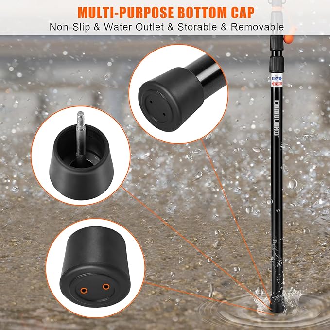 CAMULAND Tarp Poles Set of 2 31.1 - 90.6” Aluminum Tent Poles for Tarp Adjustable Lightweight Portable Telescoping for Camping Hiking Hammock Awning/Outdoor Activities-4 Section