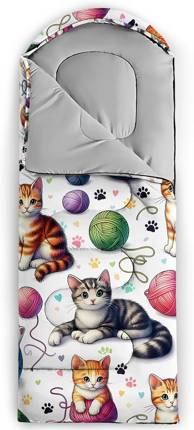 QOOMO Camping Sleeping Bags3 Season Warm &amp Cool WeatherLightweightWaterproof Sleeping Bags for Adults &amp KidsTravelingand OutdoorsCamping Gear Equipment
