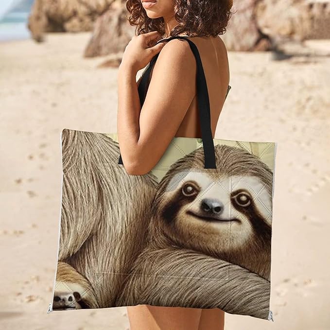 Zipper Sloth Family Style Picnic Mat Suitable for Travel Camping Park Or Home Use