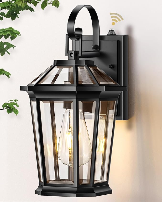 VIANIS Dusk to Dawn Exterior Light Fixture Waterproof Outdoor Wall Sconce Porch Light for House 100% Anti-Rust Aluminum Outside House Lights Farmhouse Coach Lantern for Porch Garage Front Door