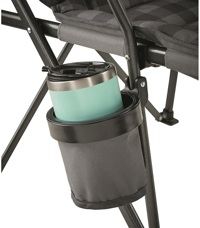 Guide Gear Oversized XL Comfort Padded Mammoth Camping Chair Includes Carry Bag Portable Folding Large Camp Lounge Chairs for Outdoor Adults Men and Women Heavy-Duty 500-Pound Capacity Gray