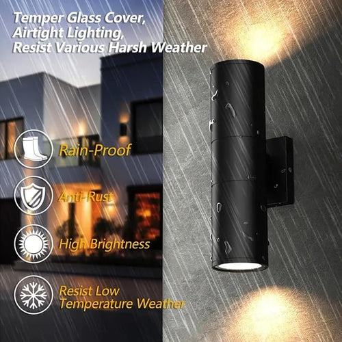 15inch LED Square Up &amp Down wall Lights 14W Outdoor Wall Light 4000K Day white Aluminum Body Waterproof IP65 LED Exterior Light Fixtures Wall Mount for House Patio Garage garden. (14inch-8Pack)