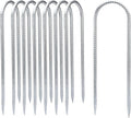 YANYUCB Ground Anchors8 Pack Galvanised Threaded Steel Rebar StakesTrampoline Stakes12 Inch Heavy Duty U Hook Ground Stakes for Fixing TentsSwing FramesTrampolinesGardening