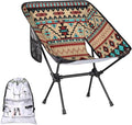 Ethnic Tribe Aztec Pattern Camping Chair Lightweight Portable Chairs for Adults Easy Installation Outdoor Foldable Camping Chair for Camping Fishing Hiking Picnic Beach