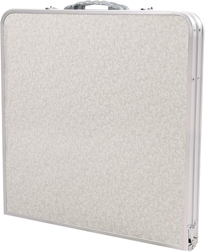 RedSwing 4ft Aluminum Camping Table 48x24 Inch Portable Folding Table with Adjustable Height Lightweight for Outdoor Picnic Beach BBQ Camping &amp Indoor Use