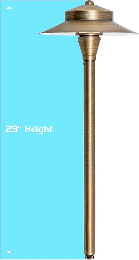Westgate Lighting LED Area Light- Built-in Integrated LED Outdoor Light - 11 Height of Stem-Solid Brass Antique Bronze Finish Landscape Light- 12V of AC/DC Current (1)