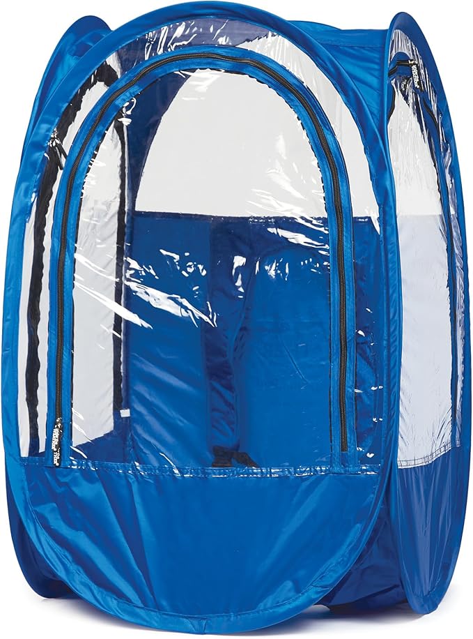 WeatherPod® StadiumPod® The Original Pop-Up Pod - 1 Person Wearable Stadium Pod - Protection from The Wind Rain and Cold - Weather Pod for The Bleachers - Personal Tent for Sporting Events