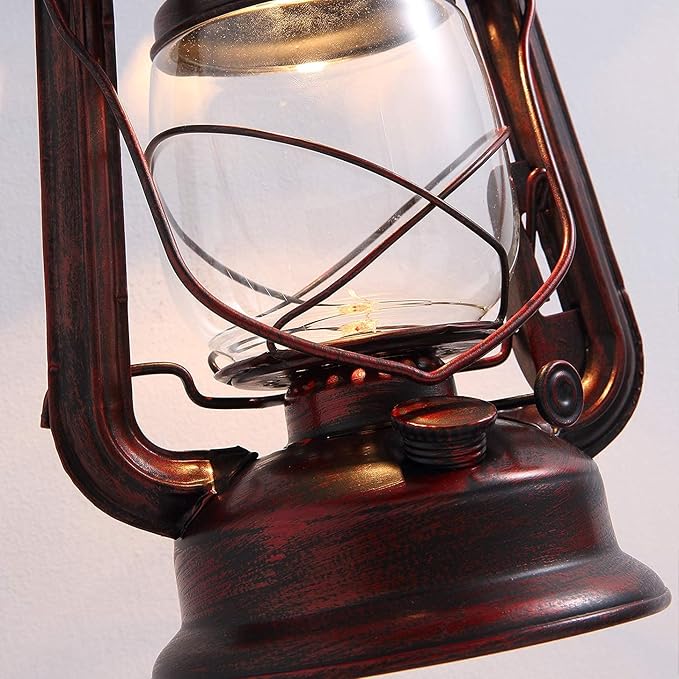 Rustic Wall Sconce Lantern Light Vintage Wall Light Fixture with E26 Basewith Glass Shade Waterproof Wall Mounted Lighting Fixture with Frosted Shade for Porch Garage Room W7 x H15