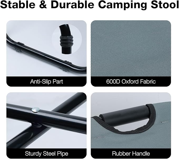 Portable Backpack Stool Cooler Chair for Adults Heavy Duty 350lbs Lightweight Folding Detachable Large Camping Seat Backpack Cooler Chair for Fishing Hunting Travel